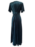 Vintage Green Velvet Maxi Dress