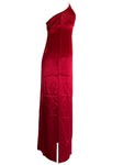 Vintage Red 90s Maxi Halter Dress