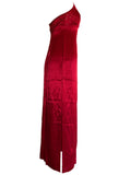 Vintage Red 90s Maxi Halter Dress