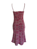 Vintage Pink Paisley Dress