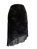 Vintage Mesh Glitter Roses Skirt