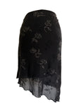 Vintage Mesh Glitter Roses Skirt