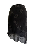 Vintage Mesh Glitter Roses Skirt