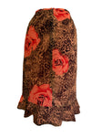 Vintage Leopard Roses Skirt
