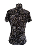 Vintage Floral Top w Mandarin Collar