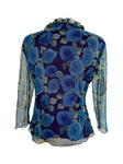 Vintage Floral Top w 3/4 Sleeves