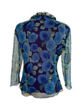 Vintage Floral Top w 3/4 Sleeves