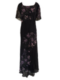 Vintage Floral Beaded Plus Size Dress