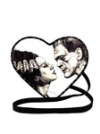 Frankenstein & Wife Glow in the Dark Heart Shaped Bag