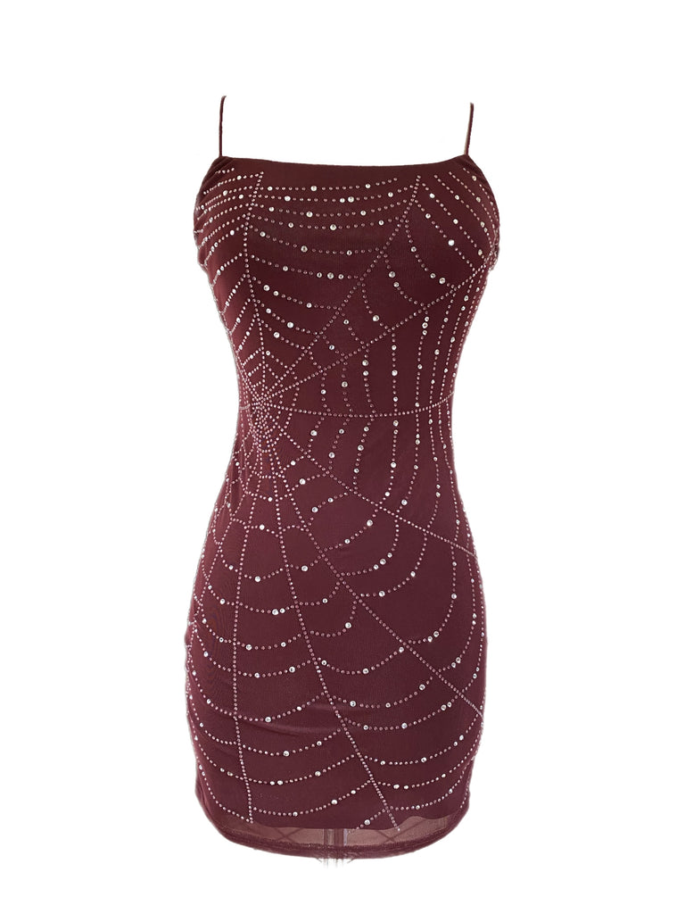Widow Mini Dress Burgundy vxmclothing Widow Mini Dress Burgundy vxmclothing
